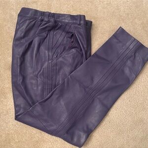 💜 Vintage Purple Leather Pants – 100% Genuine Leather 💜